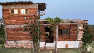 Our wooden house.