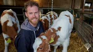 Ecological farm with cows, vegetables and crops & cheese and dairy production & agroforestry