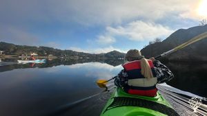 Kayaking in the nearby ocean amongst the multitude of islands is a magnificent experience in summer.
