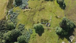 A small croft in the north west Highlands of Scotland-  building structures, growing food and trees.