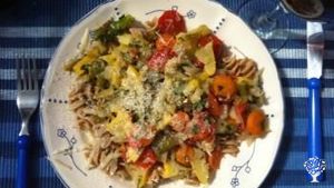 un délicieux repas avec les produits du jardin 
