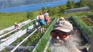 Organic farm on a smal iland North off Tromsø