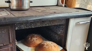 Sourdough bread from the outdoor kitchen