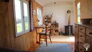 Bauwagen von innen 2 x 5 m, 1 Bettzimmer  