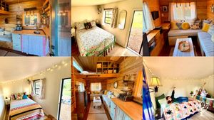 Individual cabins and common tiny house